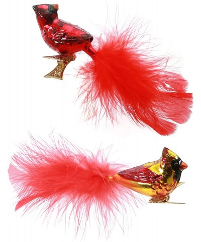 Christmas Ornaments 2020- Cute Cardinal Couple- Blown Glass- Set of 2 - Cardinal Couple - CZ195Y4IGMI $20.50 Ornaments