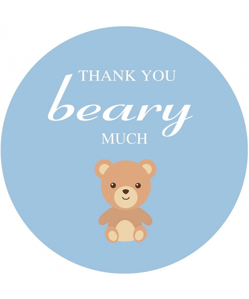 Blue Teddy Bear Thank You Stickers- Boy's Baby Shower or Birthday Party Favor Sticker Labels- 2 inch- 40-Pack - CT18CNNY2IN $...