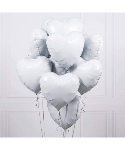 18 Inch White Heart Balloons Foil Balloons Mylar Balloons for Party Decoration- Pack of 20 - White - CV18LEH6755 $6.51 Balloons