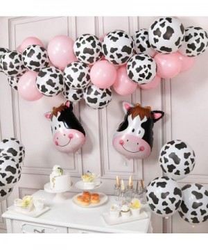 Cow Party Balloons- 58 Pcs Farm Party Balloons Set of Cow Foil Balloons- Cow Print Balloons- Baby Pink Balloons- Walking Cow ...