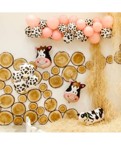 Cow Party Balloons- 58 Pcs Farm Party Balloons Set of Cow Foil Balloons- Cow Print Balloons- Baby Pink Balloons- Walking Cow ...