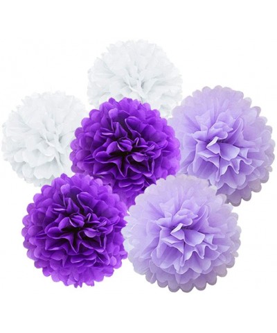 Art Craft Pom Poms Tissue Paper Flower 15pcs 8 inch 10 inch 12 inch Decorative Hanging Flower Balls DIY Paper Craft for Weddi...