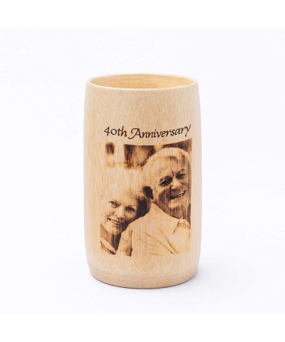 Custom Text and Image Engraved Cup - Natural Bamboo Cup - 8 oz - 100% Ecofriendly and Biodegradable Cups - CZ199C4EX4N $21.14...