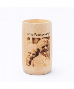 Custom Text and Image Engraved Cup - Natural Bamboo Cup - 8 oz - 100% Ecofriendly and Biodegradable Cups - CZ199C4EX4N $21.14...