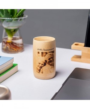 Custom Text and Image Engraved Cup - Natural Bamboo Cup - 8 oz - 100% Ecofriendly and Biodegradable Cups - CZ199C4EX4N $21.14...