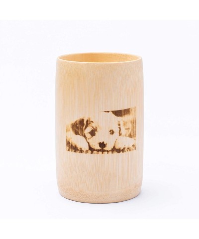 Custom Text and Image Engraved Cup - Natural Bamboo Cup - 8 oz - 100% Ecofriendly and Biodegradable Cups - CZ199C4EX4N $21.14...