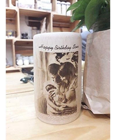 Custom Text and Image Engraved Cup - Natural Bamboo Cup - 8 oz - 100% Ecofriendly and Biodegradable Cups - CZ199C4EX4N $21.14...