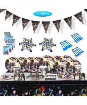 Star Wars Birthday Party Supplies&Decorations Serving for 10- Includes Plates- Tableware- Napkins- Tablecloths- Decor and Pul...