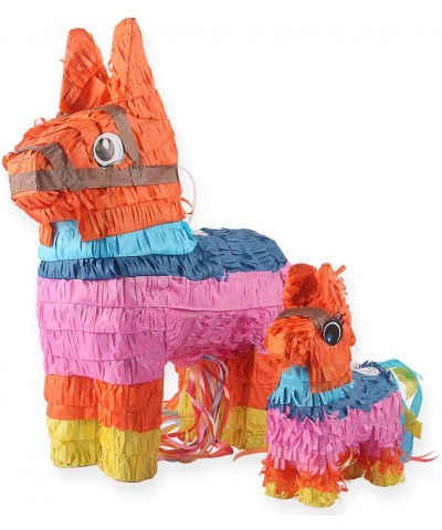 Donkey Pinatas - 2 Sizes Mexican Pinatas with Hanging Loop (13 x17 in)- Colorful Festival Party Supplies Favor for Fiestas- C...