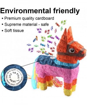 Donkey Pinatas - 2 Sizes Mexican Pinatas with Hanging Loop (13 x17 in)- Colorful Festival Party Supplies Favor for Fiestas- C...