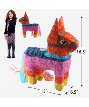 Donkey Pinatas - 2 Sizes Mexican Pinatas with Hanging Loop (13 x17 in)- Colorful Festival Party Supplies Favor for Fiestas- C...