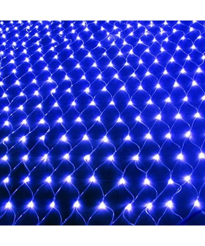 Blue Net Lights Christmas-Outdoor Decorative Mesh Lights with Remote-Drama Opera Wedding Party Background Light-9.8ft x 6.6ft...