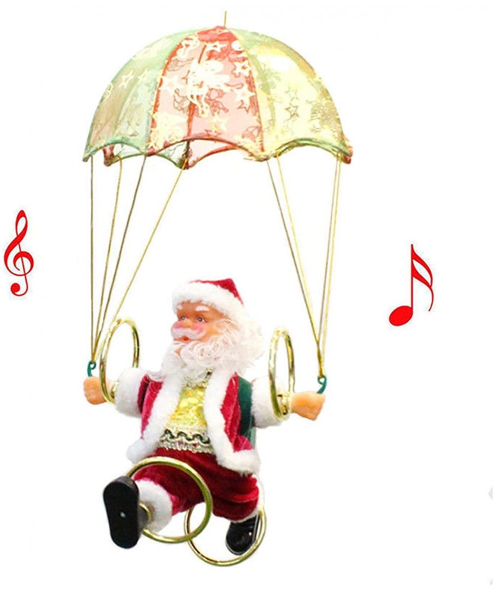 Christmas Electric Hula Hoop Santa- Creative Parachute Electric Christmas Toys with Dancing Music- Christmas Ornaments Christ...