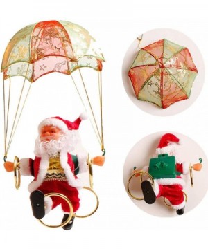 Christmas Electric Hula Hoop Santa- Creative Parachute Electric Christmas Toys with Dancing Music- Christmas Ornaments Christ...