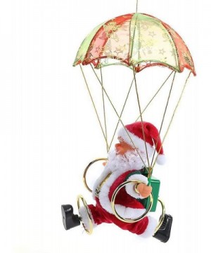 Christmas Electric Hula Hoop Santa- Creative Parachute Electric Christmas Toys with Dancing Music- Christmas Ornaments Christ...