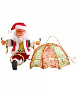 Christmas Electric Hula Hoop Santa- Creative Parachute Electric Christmas Toys with Dancing Music- Christmas Ornaments Christ...