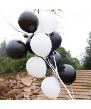 12 Inch White Black Balloons-100 pcs 12"Latex Balloons for Party Decoration Birthday Wedding Photo Shoot Event Graduation Par...