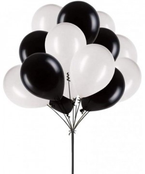 12 Inch White Black Balloons-100 pcs 12"Latex Balloons for Party Decoration Birthday Wedding Photo Shoot Event Graduation Par...