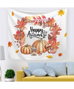 Happy Fall Decorations-Thanksgiving Banner- 59"x51"Maple Leaves Pumpkin Mushroom Banner-Thanksgiving Party Outdoor & Indoor T...