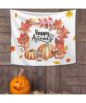 Happy Fall Decorations-Thanksgiving Banner- 59"x51"Maple Leaves Pumpkin Mushroom Banner-Thanksgiving Party Outdoor & Indoor T...