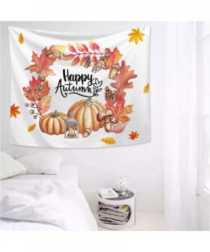 Happy Fall Decorations-Thanksgiving Banner- 59"x51"Maple Leaves Pumpkin Mushroom Banner-Thanksgiving Party Outdoor & Indoor T...