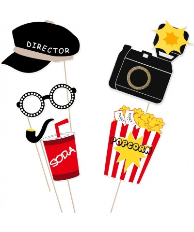 Hollywood Photo Booth Props Kit Movie Night Photo Booth Props Hollywood Party Favors for Wedding Birthday Anniversary Bachelo...