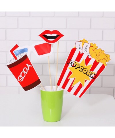 Hollywood Photo Booth Props Kit Movie Night Photo Booth Props Hollywood Party Favors for Wedding Birthday Anniversary Bachelo...