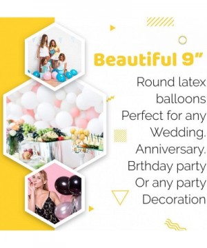 9" Wedding- Engagement- Bridal/Baby Shower Balloons Birthday Party Decoration Latex Balloons USA Seller Brand (Assorted) - C8...