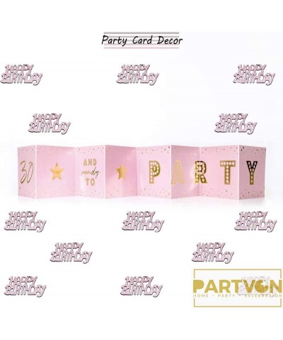 Rose Gold Happy Birthday Confetti 1.5 Oz - Birthday Wedding Anniversary Baby Shower Party Supplies for Women - Rose Gold - CQ...