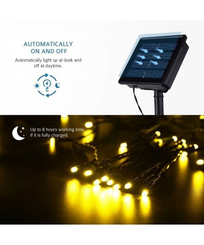 Solar LED String Lights Outdoor- Warm White Christmas Lights- 200 LEDS 8 Modes 72ft with Dusk to Down Sensor for Xmas tree We...