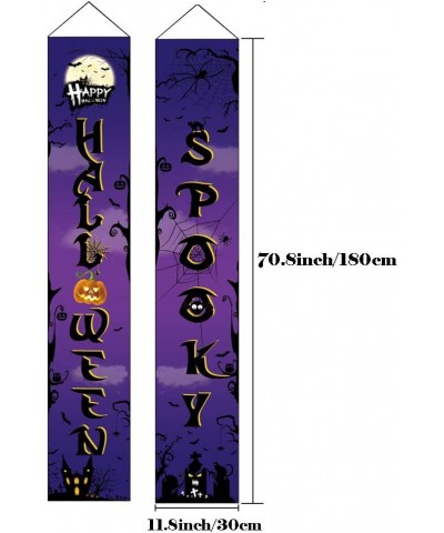 Halloween Outdoor Decoration Trick or Treat Banner Halloween Spooky Boo Banner Set for Front Door Home Decor - C318XSCQO7E $5...