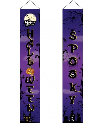 Halloween Outdoor Decoration Trick or Treat Banner Halloween Spooky Boo Banner Set for Front Door Home Decor - C318XSCQO7E $5...