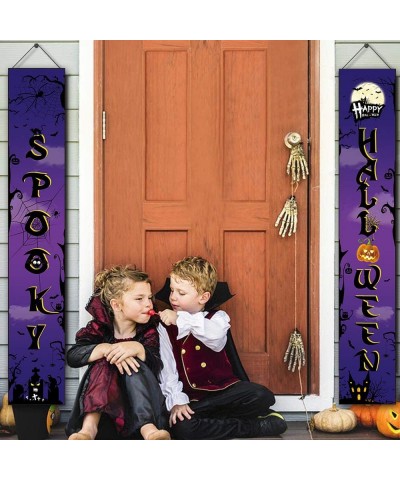 Halloween Outdoor Decoration Trick or Treat Banner Halloween Spooky Boo Banner Set for Front Door Home Decor - C318XSCQO7E $5...