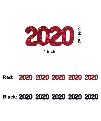 2020 Red Black Confetti - Graduation Party Supplies Decoration - Anniversary- Birthday and Variety of Events - Pack of 1000/2...