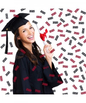 2020 Red Black Confetti - Graduation Party Supplies Decoration - Anniversary- Birthday and Variety of Events - Pack of 1000/2...