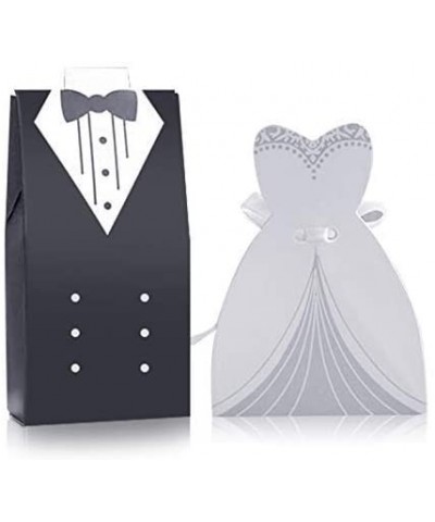 100PCS Wedding Candy Box- Wedding Favor Boxes Candy Favor Boxes with Ribbon Perfect for for Wedding Party Birthday Bridal Bab...