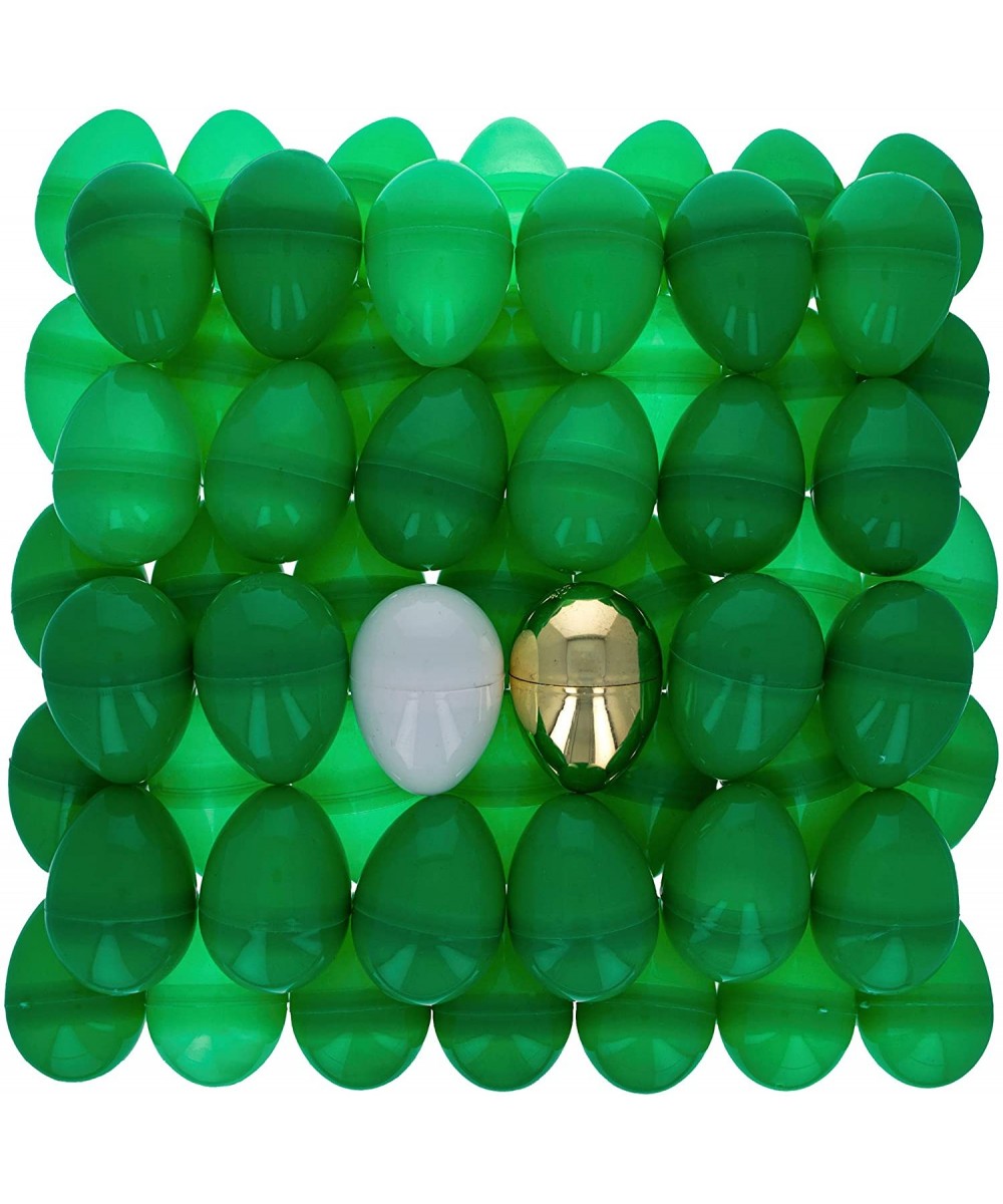 Set of 46 Green Plastic Eggs + 1 White Egg + 1 Golden Easter Egg - C818L6R90IS $11.11 Party Games & Activities