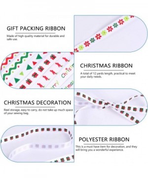 Christmas Ribbon Gift Wrapping Printed Grosgrain Satin Ribbons for Gift Wrapping 12pcs (Whiteï¼‰ - White - CH19IE4WT45 $5.47 ...