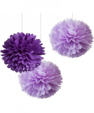 12" Purple Lilac Tissue Pom Poms Kit DIY Hanging Paper Flowers for Party Decoration- Pack of 12 - 12 Pcs Purple Kit - CI18RK6...