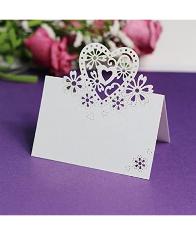 50pcs Wedding Party Table Name Place Cards Favor Decor Love Heart Laser Cut Design (White) - White - C211X87V9IL $15.50 Place...