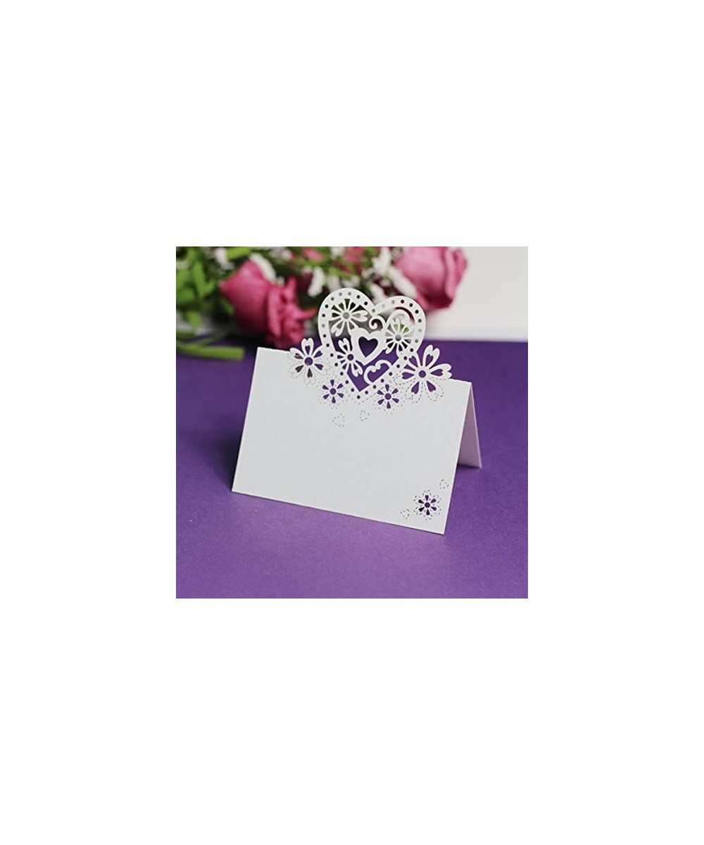 50pcs Wedding Party Table Name Place Cards Favor Decor Love Heart Laser Cut Design (White) - White - C211X87V9IL $15.50 Place...