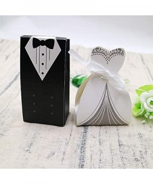 100PCS Wedding Candy Box- Wedding Favor Boxes Candy Favor Boxes with Ribbon Perfect for for Wedding Party Birthday Bridal Bab...