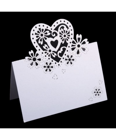 50pcs Wedding Party Table Name Place Cards Favor Decor Love Heart Laser Cut Design (White) - White - C211X87V9IL $15.50 Place...