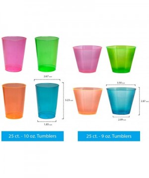 N265298 Party Supplies Set/Blacklight UV Glow in The Dark Kit- 9" Plates- 6" Plates- 10 oz. Tumblers- 9 oz. Tumblers- Cutlery...