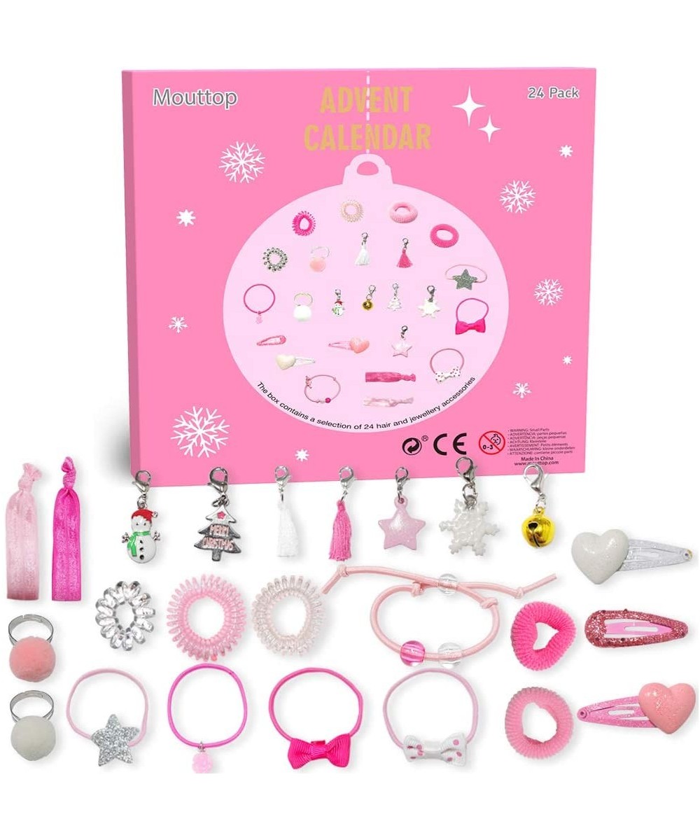 Girls Advent Calendar-DIY Hair Jewelery 2019 Countdown to Christmas for Girls Kids Include Fashion Hair Ties Pins-Cut Charms ...