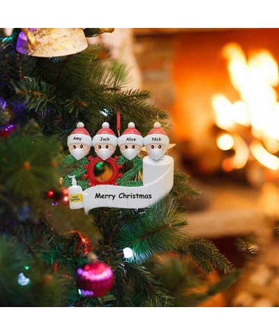 Personalized Survived Family Ornament 2020 Christmas Holiday Decorations (White- Family of 4) - White - CT19IT9SUH0 $9.10 Orn...