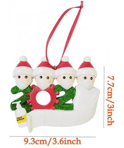 Personalized Survived Family Ornament 2020 Christmas Holiday Decorations (White- Family of 4) - White - CT19IT9SUH0 $9.10 Orn...