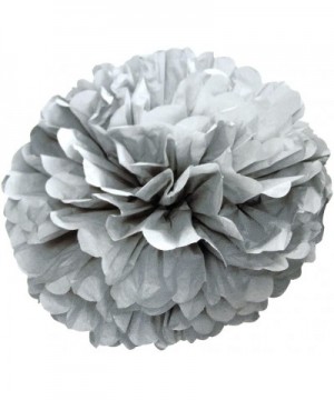 16" Silver Tissue Paper Pom Pom - Silver - CL11UUYFIMD $6.11 Tissue Pom Poms