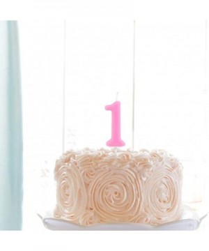 Pink Birthday Candle for Smash Cake Cupcakes- Number 2 - Number 2 - CS194L7M2MX $6.50 Cake Decorating Supplies