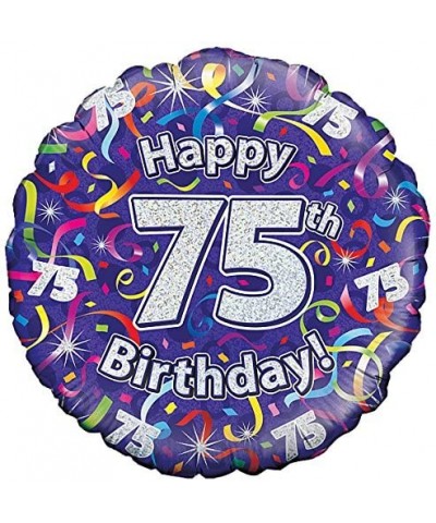 Oaktree 18 Inch Foil Balloon - 75th Birthday Streamers Holographic - C711G9F55W5 $4.90 Balloons